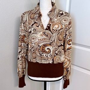CAPRI Brown Long Sleeve Top